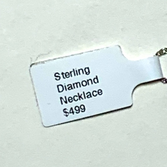 Sterling and Gold Diamond Cross Necklace - Picture 8 of 9